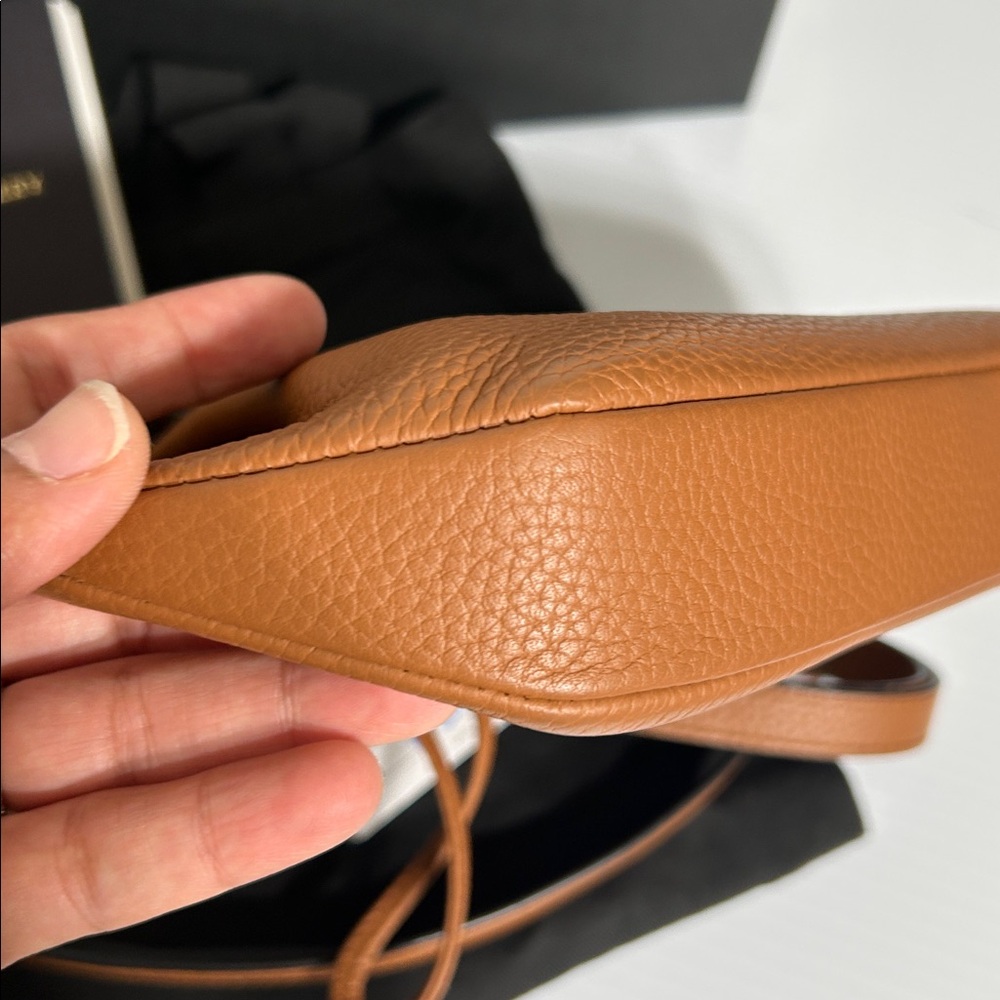 Strathberry Osette Crossbody Bag Grain Tan Pristine Minimalist - Picture 10 of 14